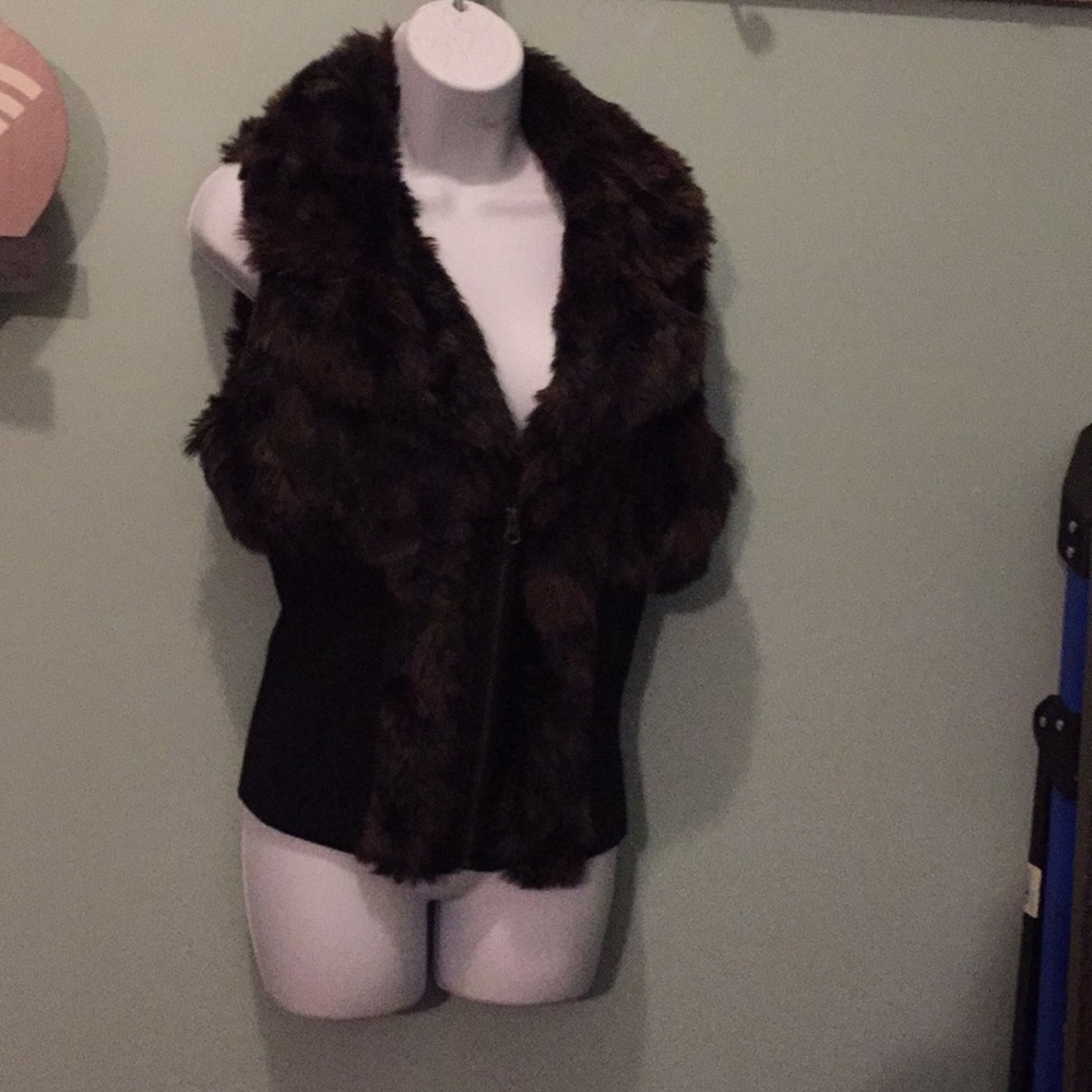Faux Fur Vest Size L Junior